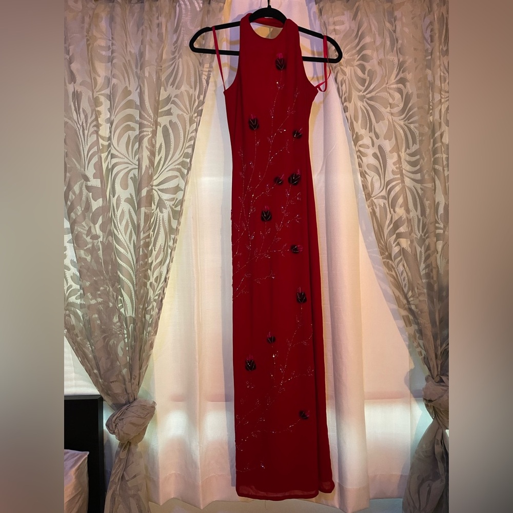 Beautiful Red Long Cache Dress